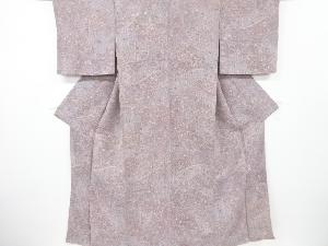 縮緬地花鳥更紗模様小紋着物